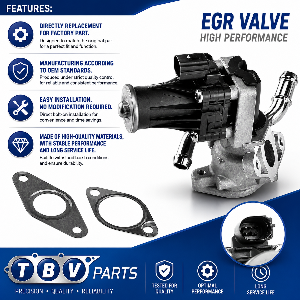 VALVULA EGR FORD TRANSIT 2.2TDCI, 2.4TDCI, 3.2TDCI 9C1Q9D475AB 1673226