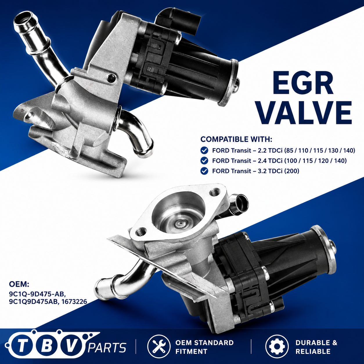 VALVULA EGR FORD TRANSIT 2.2TDCI, 2.4TDCI, 3.2TDCI 9C1Q9D475AB 1673226
