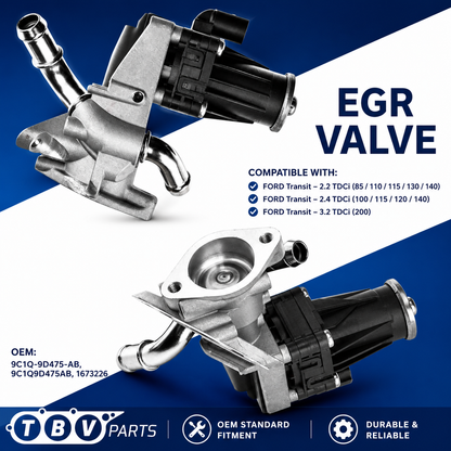 VALVULA EGR FORD TRANSIT 2.2TDCI, 2.4TDCI, 3.2TDCI 9C1Q9D475AB 1673226