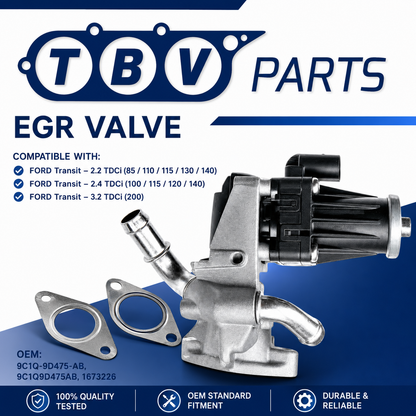 VALVULA EGR FORD TRANSIT 2.2TDCI, 2.4TDCI, 3.2TDCI 9C1Q9D475AB 1673226