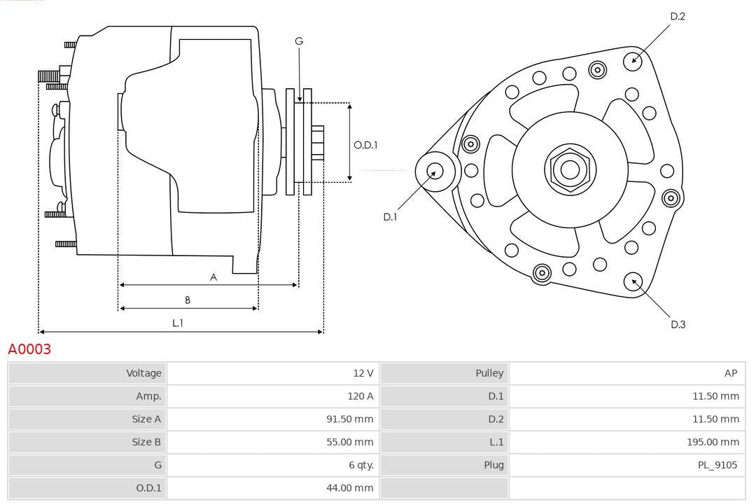 ALTERNADOR MERCEDES BENZ SSANGYONG