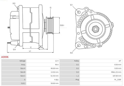 ALTERNADOR VOLKSWAGEN SEAT