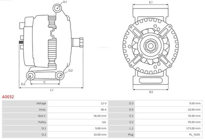 ALTERNADOR MERCEDES BENZ