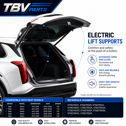 2X AMORTIGUADORES DE MALETERO ELÉCTRICO SEAT ATECA 2016-2020 575827852C, 575827852G, 575827852, 575827852D, 575827852F, 575827852C, 575827852G, 575827852, 575827852D, 575827852F