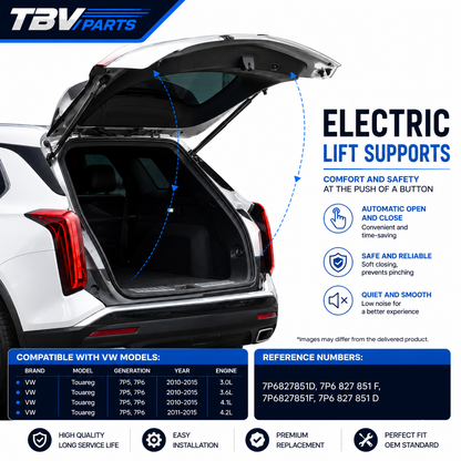 2X AMORTIGUADORES DE MALETERO ELÉCTRICO VW TOUAREG 7P5 7P6 7P6827851D 7P6827851F