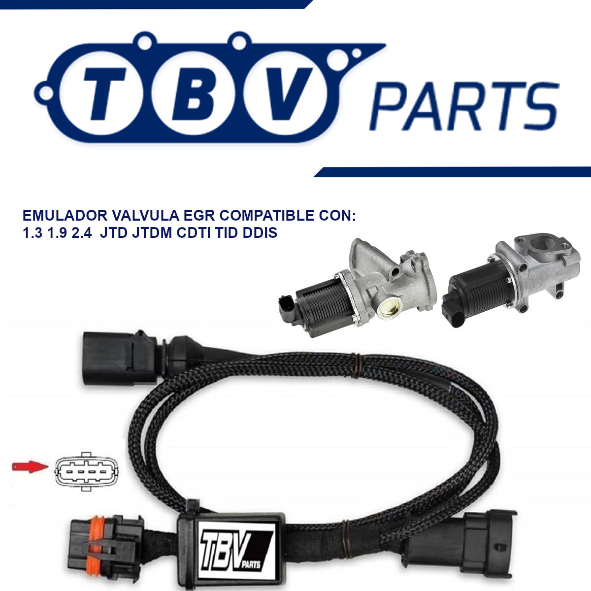 EGR VALVE OVERRIDE EMULATOR OPEL FIAT ALFA ROMEO LANCIA SAAB 1.3 1.9 2.4 JTD JTDM CDTI TID DDIS 55204250 55215029