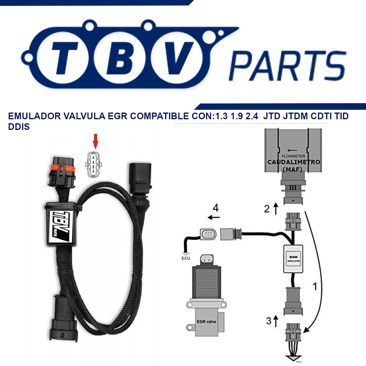 EGR VALVE OVERRIDE EMULATOR OPEL FIAT ALFA ROMEO LANCIA SAAB 1.3 1.9 2.4 JTD JTDM CDTI TID DDIS 55204250 55215029