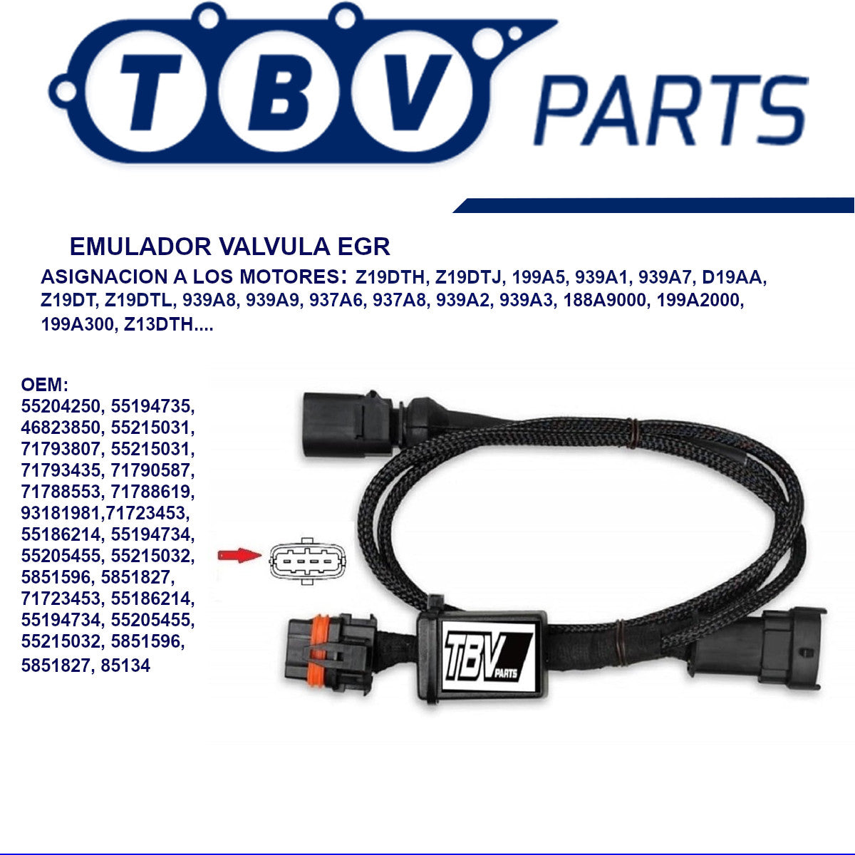EGR VALVE OVERRIDE EMULATOR OPEL FIAT ALFA ROMEO LANCIA SAAB 1.3 1.9 2.4 JTD JTDM CDTI TID DDIS 55204250 55215029