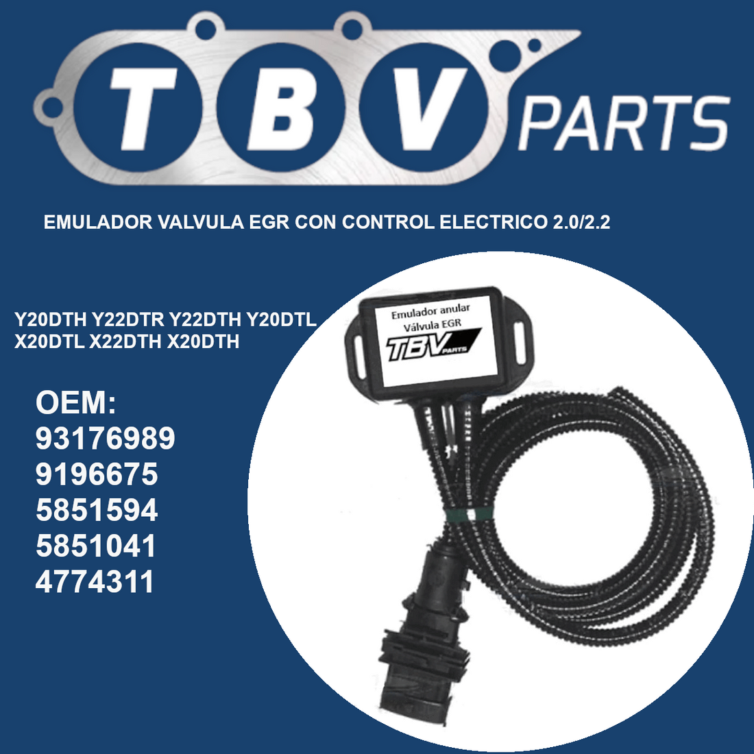 WAHLER 7375D EGR VALVE OVERRIDE EMULATOR WITH ELECTRICAL CONTROL OPEL SAAB 2.0/2.2 DTI 93176989 5851594 5851041