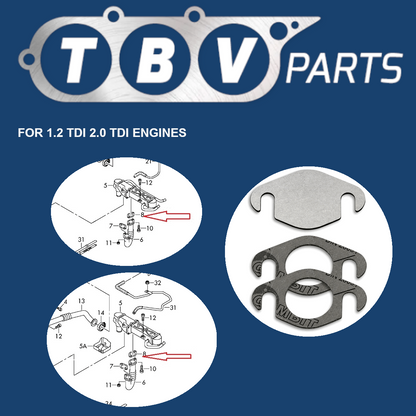 EGR VALVE CANCEL KIT VW ​​AUDI SEAT SKODA 1.6 TDI CAY 03L131512DQ 03L131512BL 03L131512AP 03L131512BH