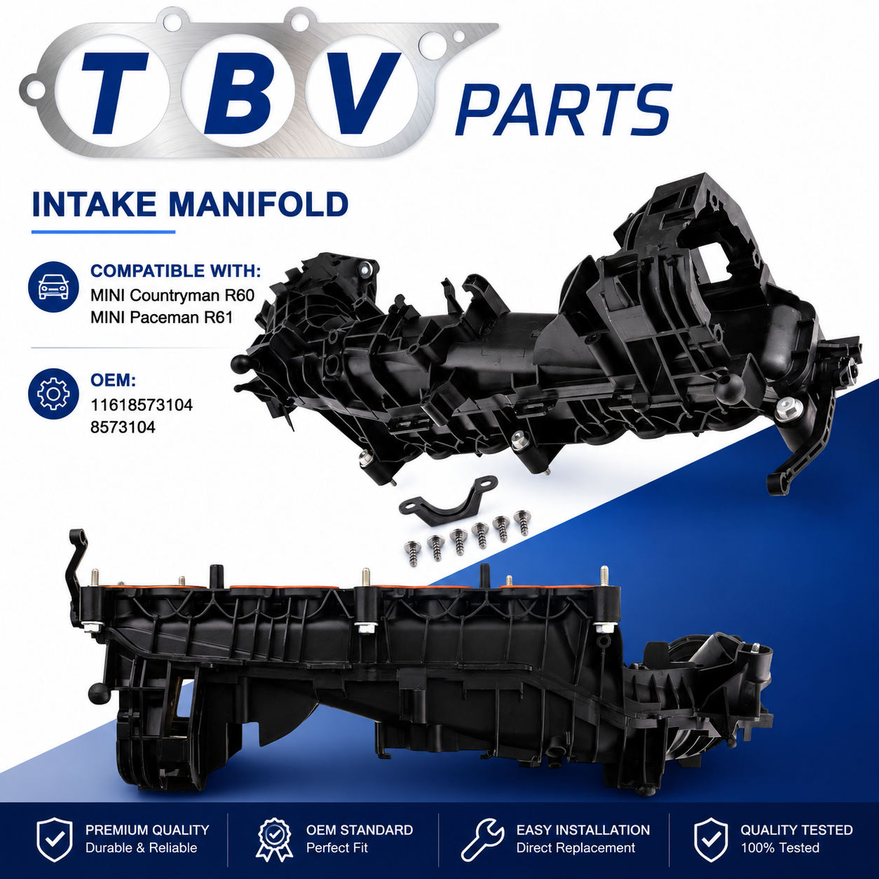 COLECTOR DE ADMISIÓN MINI PACEMAN (R61) COUNTRYMAN (R60) N47N 1.6D, 2.0D 11618573104 8573104