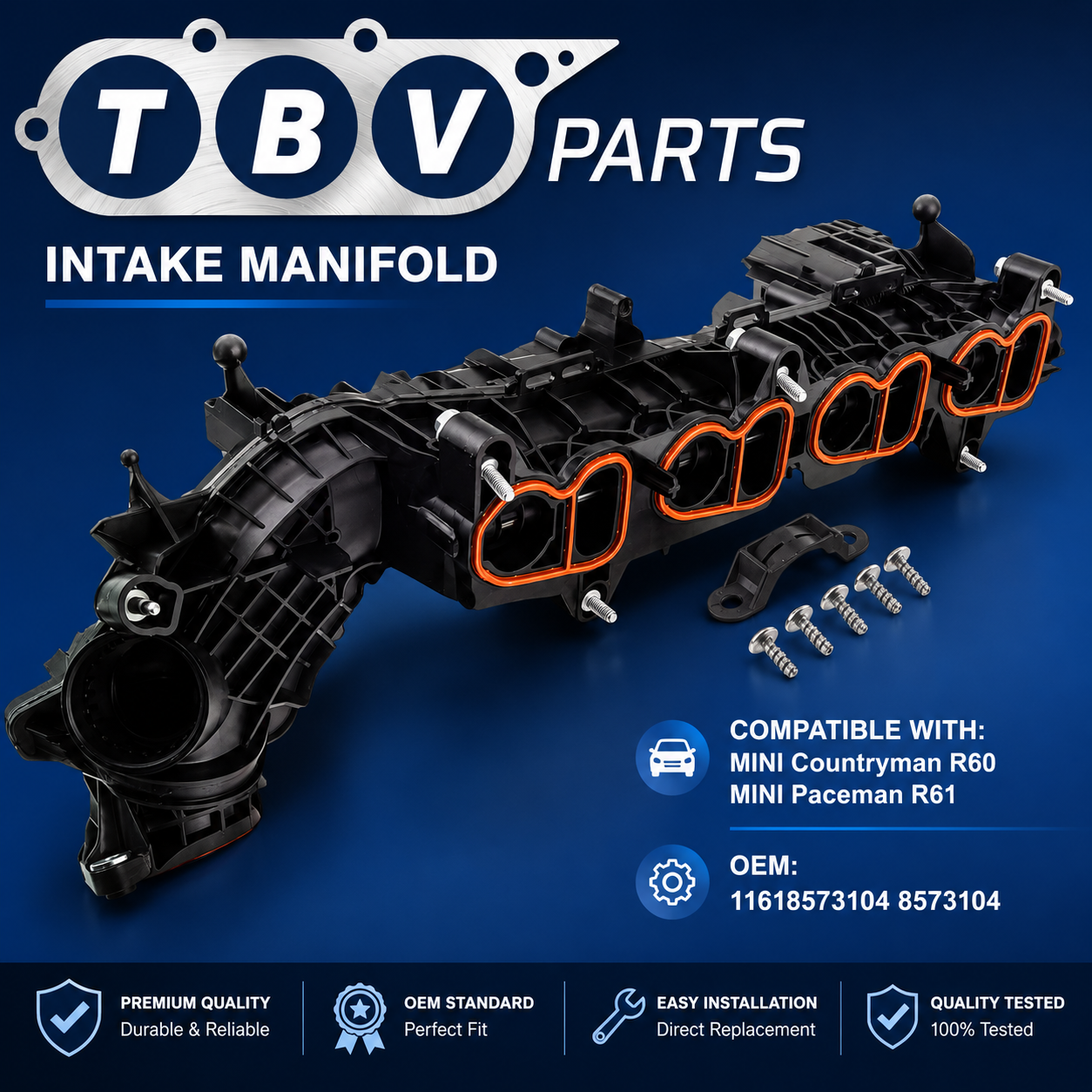 COLECTOR DE ADMISIÓN MINI PACEMAN (R61) COUNTRYMAN (R60) N47N 1.6D, 2.0D 11618573104 8573104