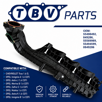 COLECTOR DE ADMISIÓN OPEL 1.6CDTI 0849286 55494599 55498492 55569989 849286 7.03206.23.0