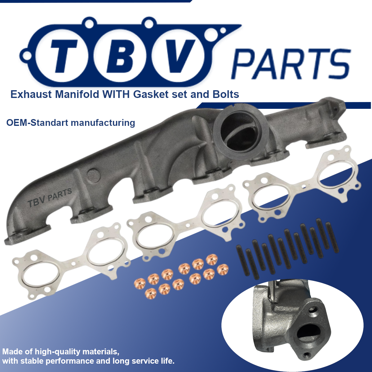 EXHAUST MANIFOLD BMW 325D 330D 525D 530D M57N2 11627801714 11627811449 11627796886 7801714 7811449 7796886