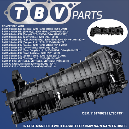 COLECTOR DE ADMISIÓN BMW N47N 2.0 D 11617807991 7807991