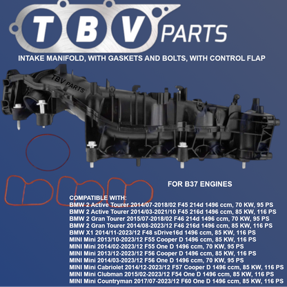 INTAKE MANIFOLD BMW MINI COOPER D F55 F56 B37 11618513855 8593972 11618593972 11618596905 8596905