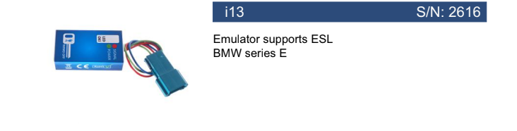 Emulador bloqueo dirección ESL BMW