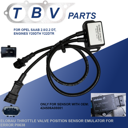 FALHA DE CANCELAMENTO DO EMULADOR P0638 SENSOR ELOBAU OPEL SAAB 2.0/2.0 DTI 424S06A08001