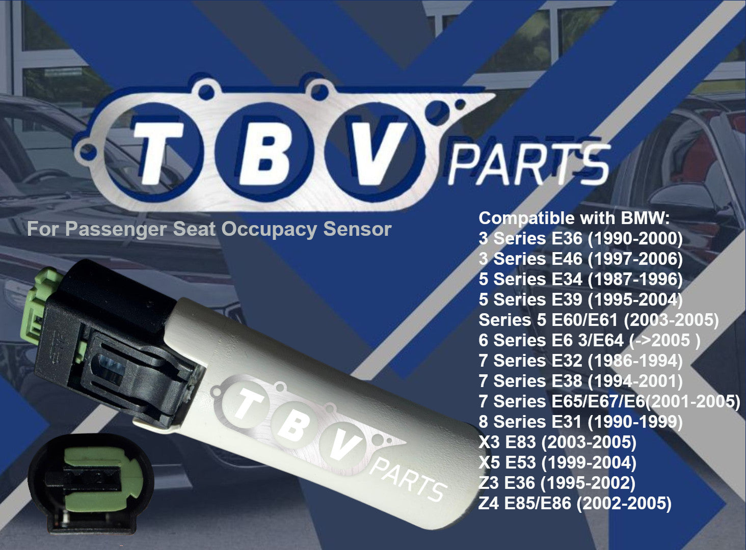 SEAT OCCUPANCY SENSOR EMULATOR SRS/AIRBAG MAT BMW E36, E46, E34, E39, E60, E63, E64, E38, E65, E66, E67 UP TO 2005