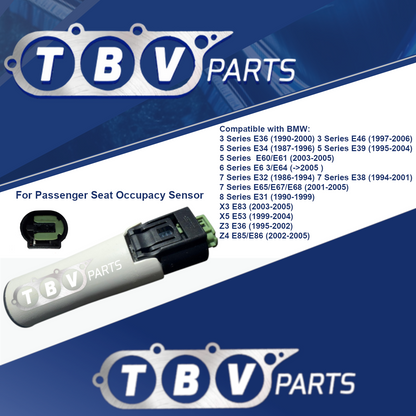 SEAT OCCUPANCY SENSOR EMULATOR SRS/AIRBAG MAT BMW E36, E46, E34, E39, E60, E63, E64, E38, E65, E66, E67 UP TO 2005