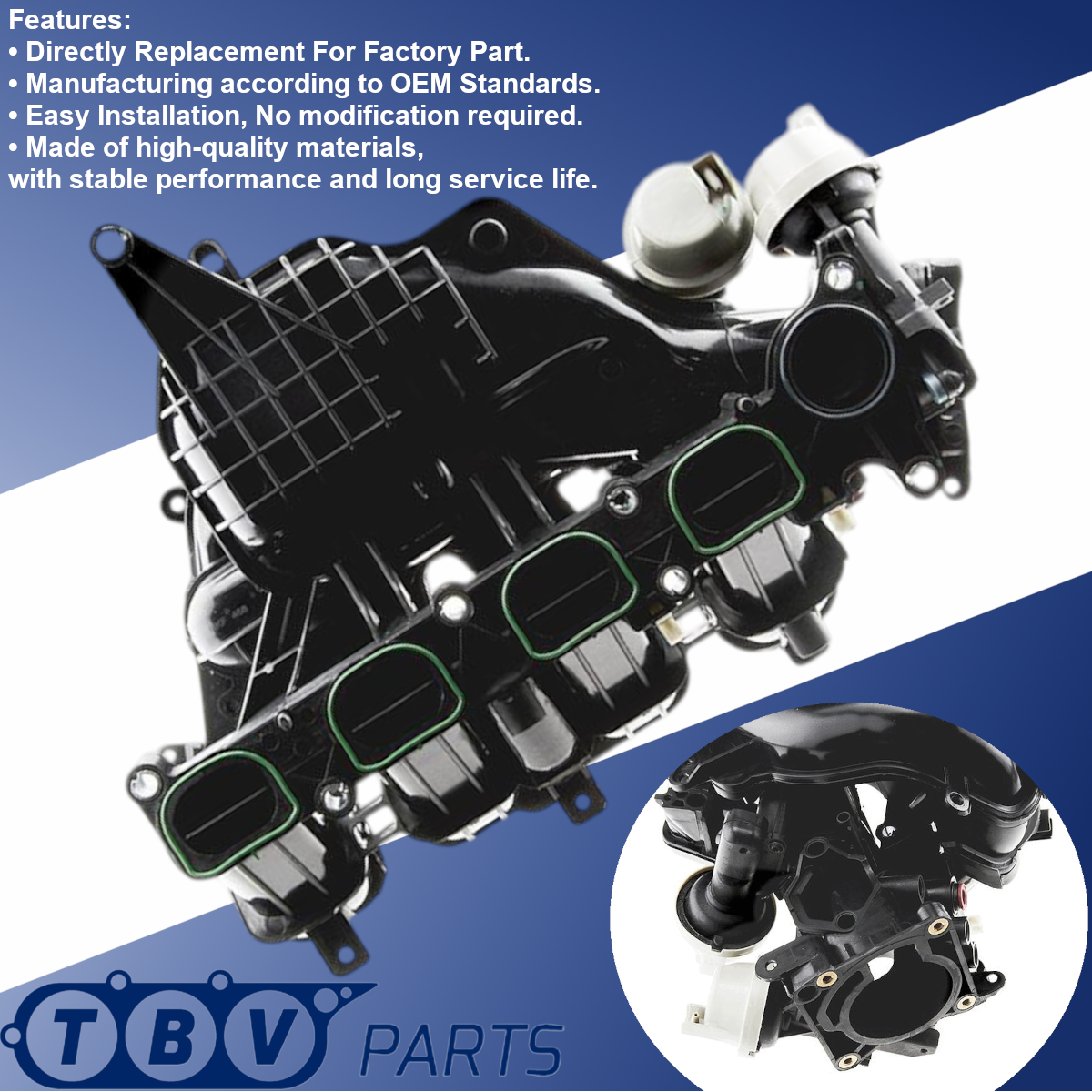 INTAKE MANIFOLD FORD C-MAX, FORD FOCUS II, VOLVO V50 1.8,2.0 GASOLINE 4M5G9424FT 5164230