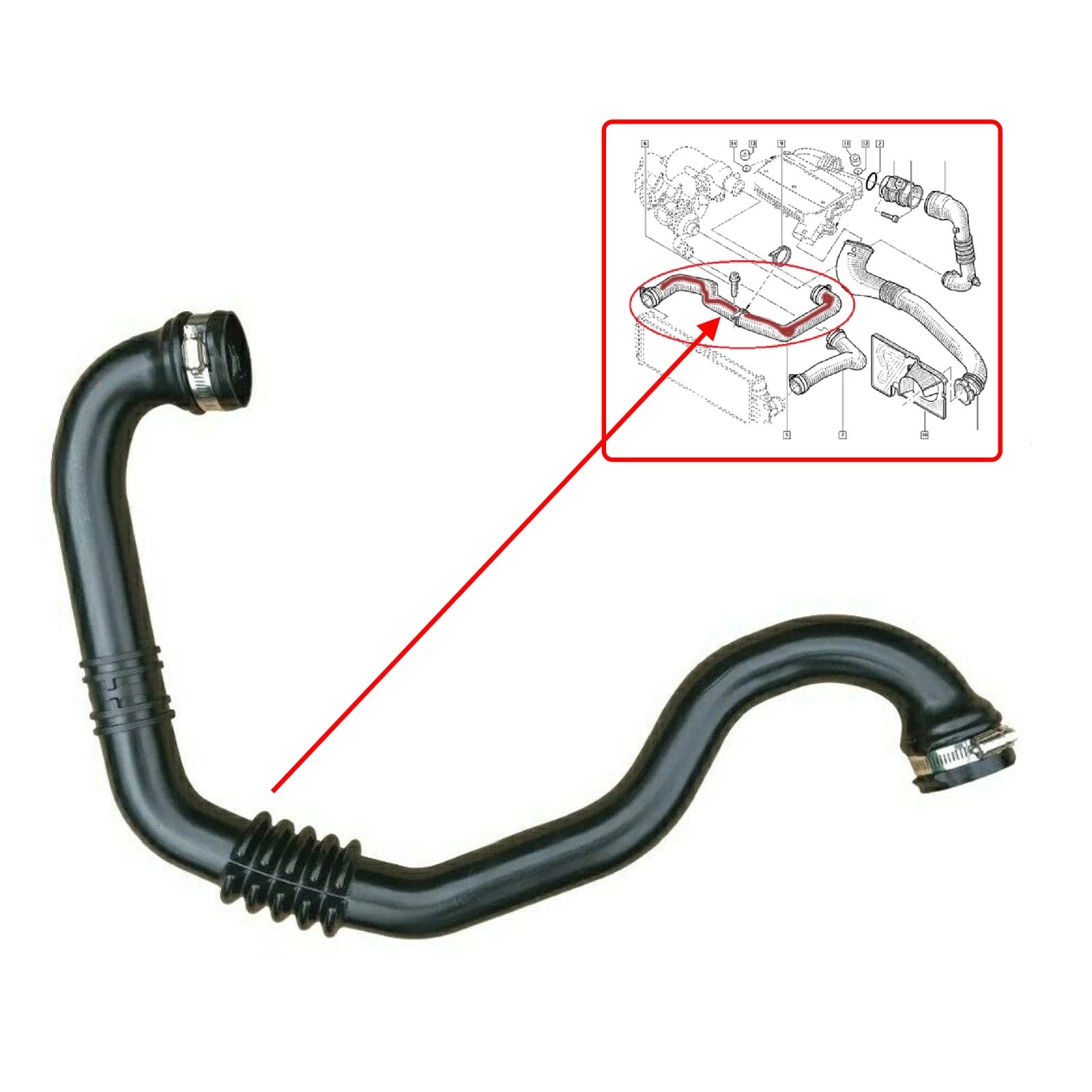 MANGUERA ENTRADA DE AIRE OPEL VIVARO RENAULT TRAFIC II NISSAN PRIMASTAR 1.9DCI 93851706 91167779 91167045 1446300QAM 8200079194