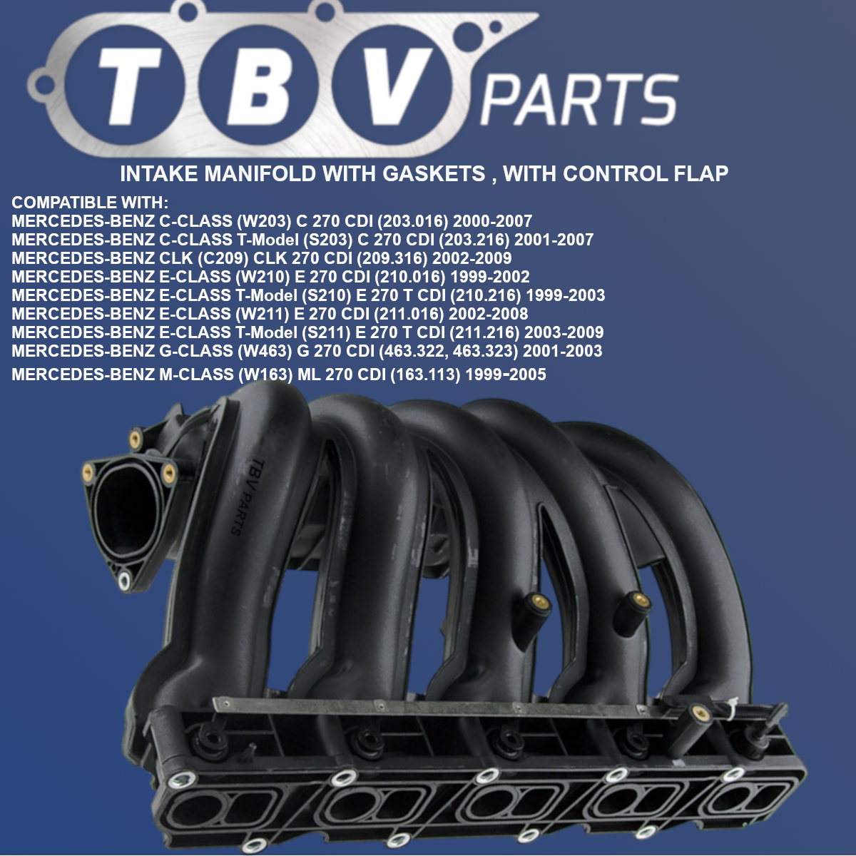 INTAKE MANIFOLD MERCEDES-BENZ 270 CDI 6120900337 A6120900337 A6120901037 A6120901937 6120901037 6120901937