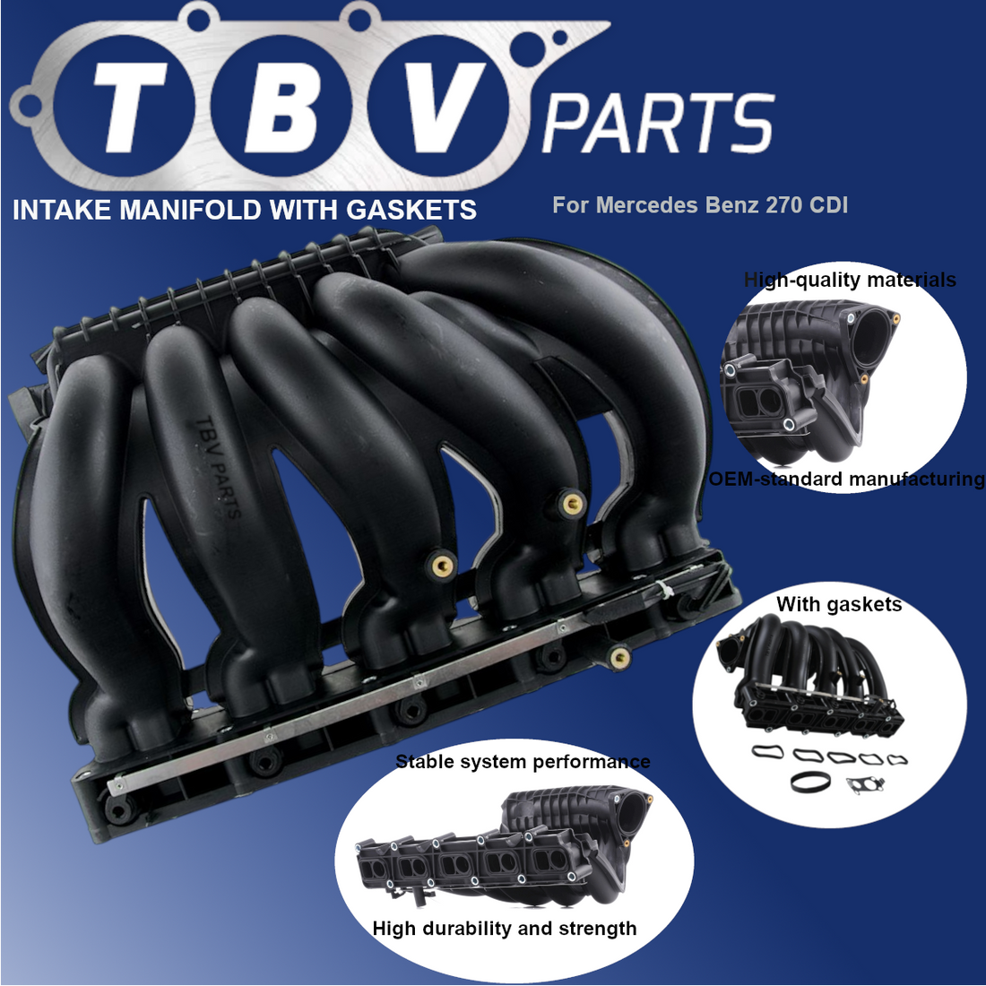INTAKE MANIFOLD MERCEDES-BENZ 270 CDI 6120900337 A6120900337 A6120901037 A6120901937 6120901037 6120901937