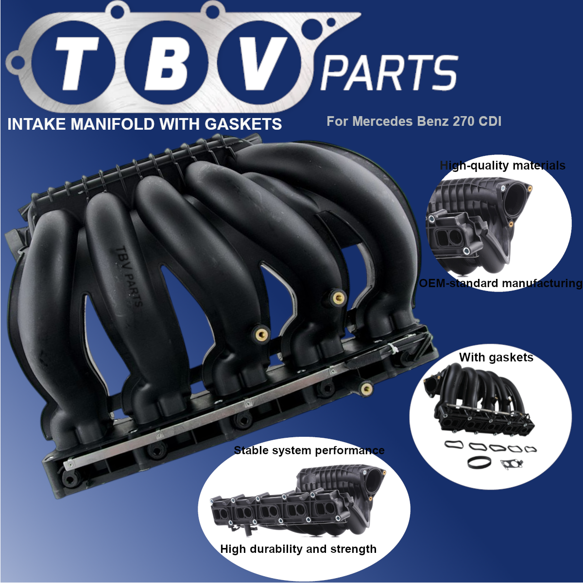INTAKE MANIFOLD MERCEDES-BENZ 270 CDI 6120900337 A6120900337 A6120901037 A6120901937 6120901037 6120901937