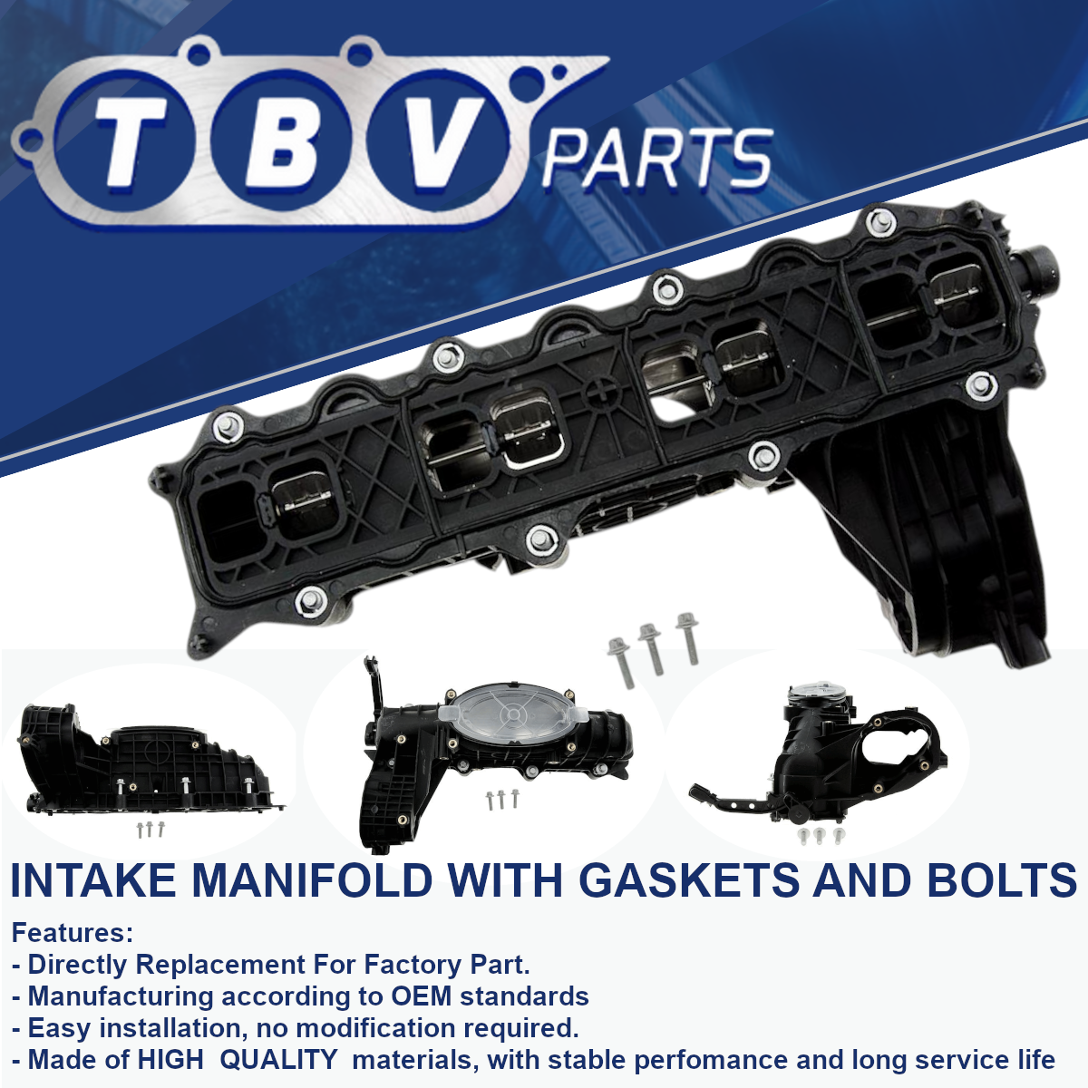 INTAKE MANIFOLD MERCEDES BENZ W176 W246 W204 W205 W212 W221 1.8 2.2 CDI A6510900037 6510900037 2100010