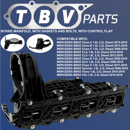 INTAKE MANIFOLD MERCEDES BENZ W176 W246 W204 W205 W212 W221 1.8 2.2 CDI A6510900037 6510900037 2100010