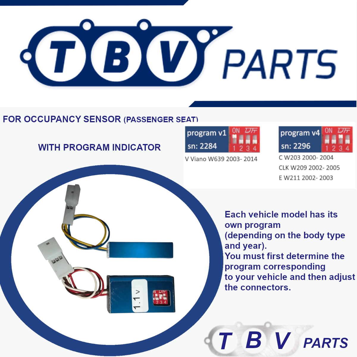 MERCEDES BENZ 1.1 SEAT OCCUPANCY SENSOR EMULATOR