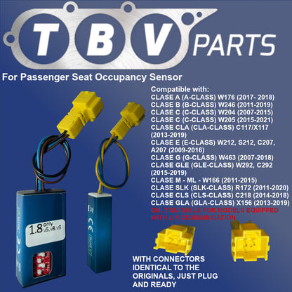 EMULADOR SENSOR OCUPACIÓN ASIENTO SRS / ESTERILLA AIRBAG MERCEDES BENZ CON COMUNICACION LIN W176 W246 W204 W205 C117 W212 W463 W292 W166 R172 X156 C218