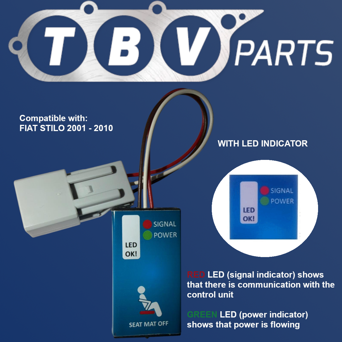 FIAT STILO SEAT OCCUPANCY SENSOR EMULATOR