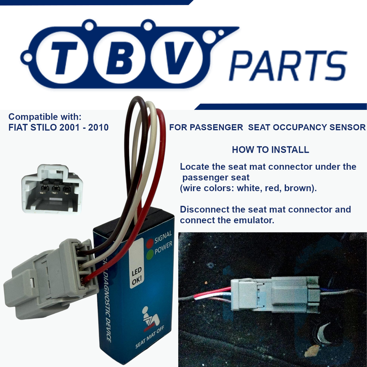 FIAT STILO SEAT OCCUPANCY SENSOR EMULATOR
