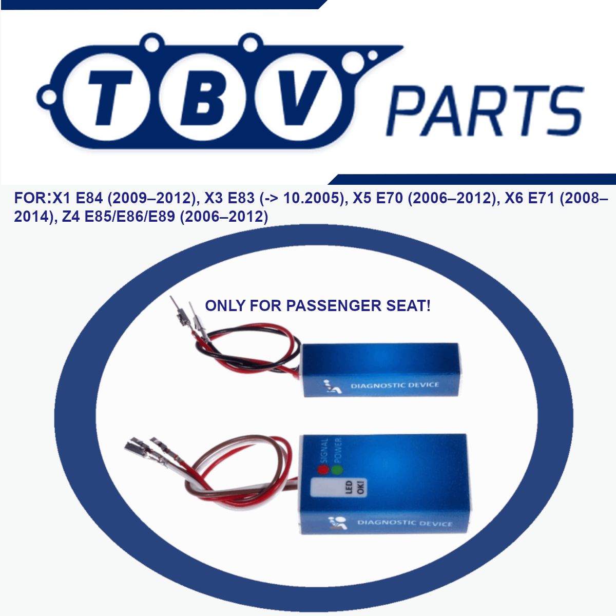 EMULADOR DEL SENSOR DE OCUPÀCION ASIENTO BMW E70 E71 E83 E84 E85 E86 E89