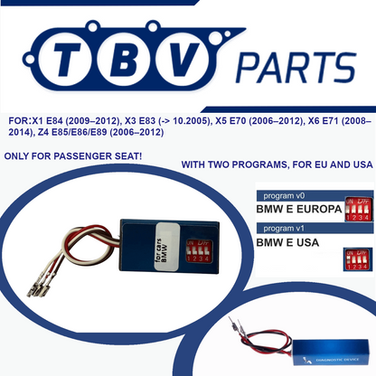 EMULADOR DEL SENSOR DE OCUPÀCION ASIENTO BMW E70 E71 E83 E84 E85 E86 E89
