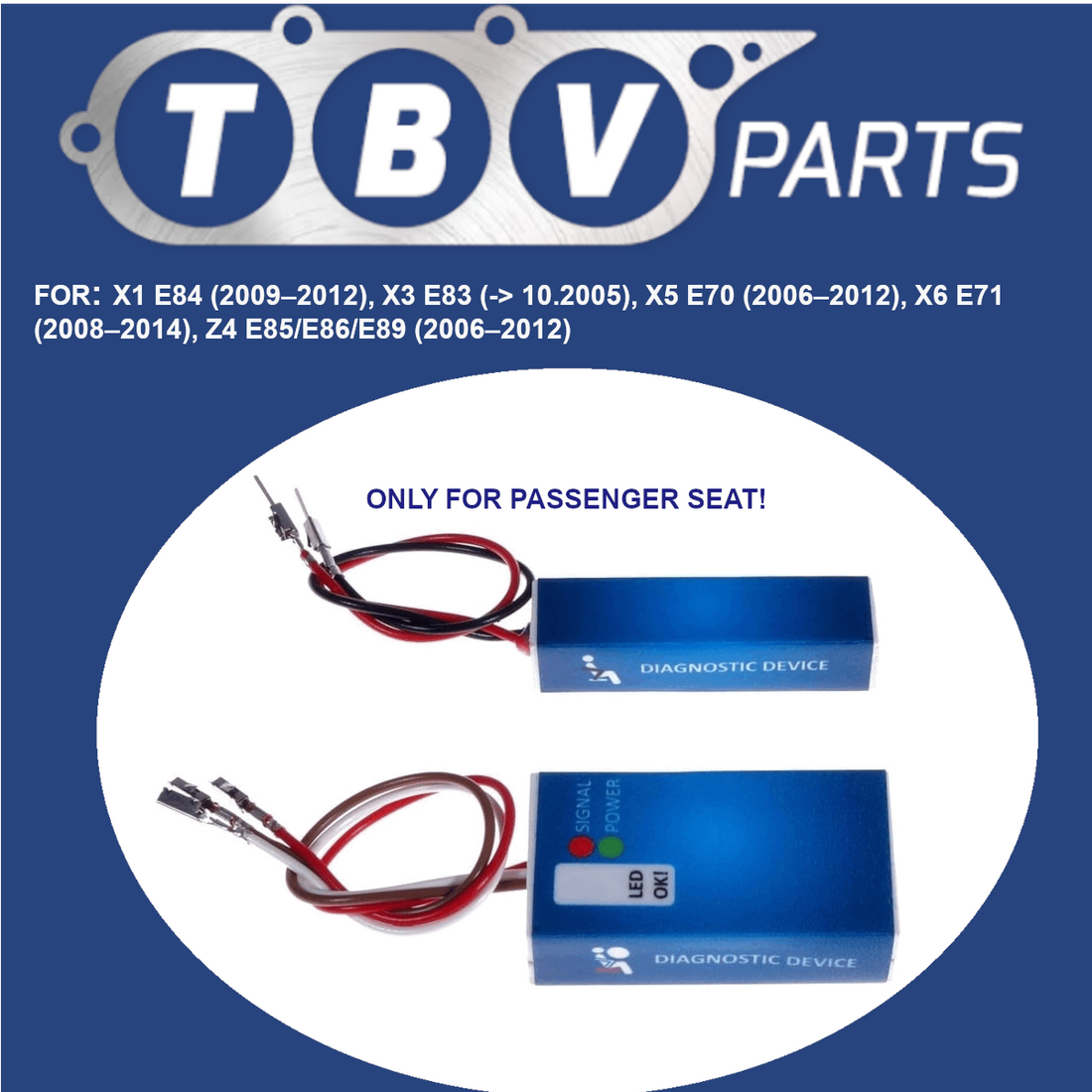 EMULADOR DE SENSOR DE OCUPAÇÃO DE ASSENTO BMW E70 E71 E83 E84 E85 E86 E89