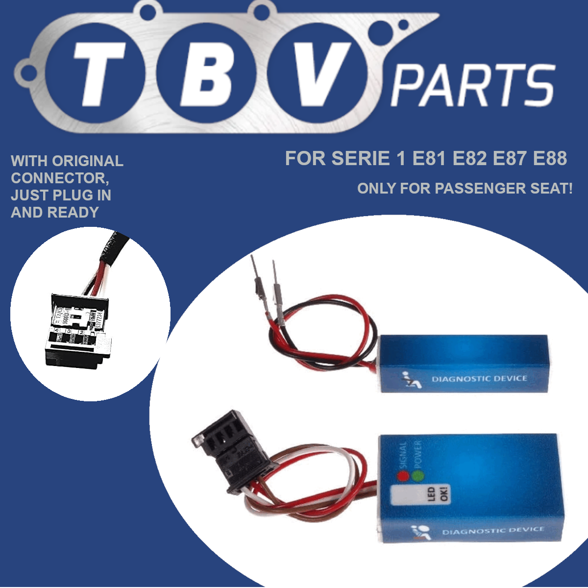 SEAT OCCUPANCY SENSOR EMULATOR SRS / AIRBAG MAT BMW 1 SERIES E81 E82 E87 E88