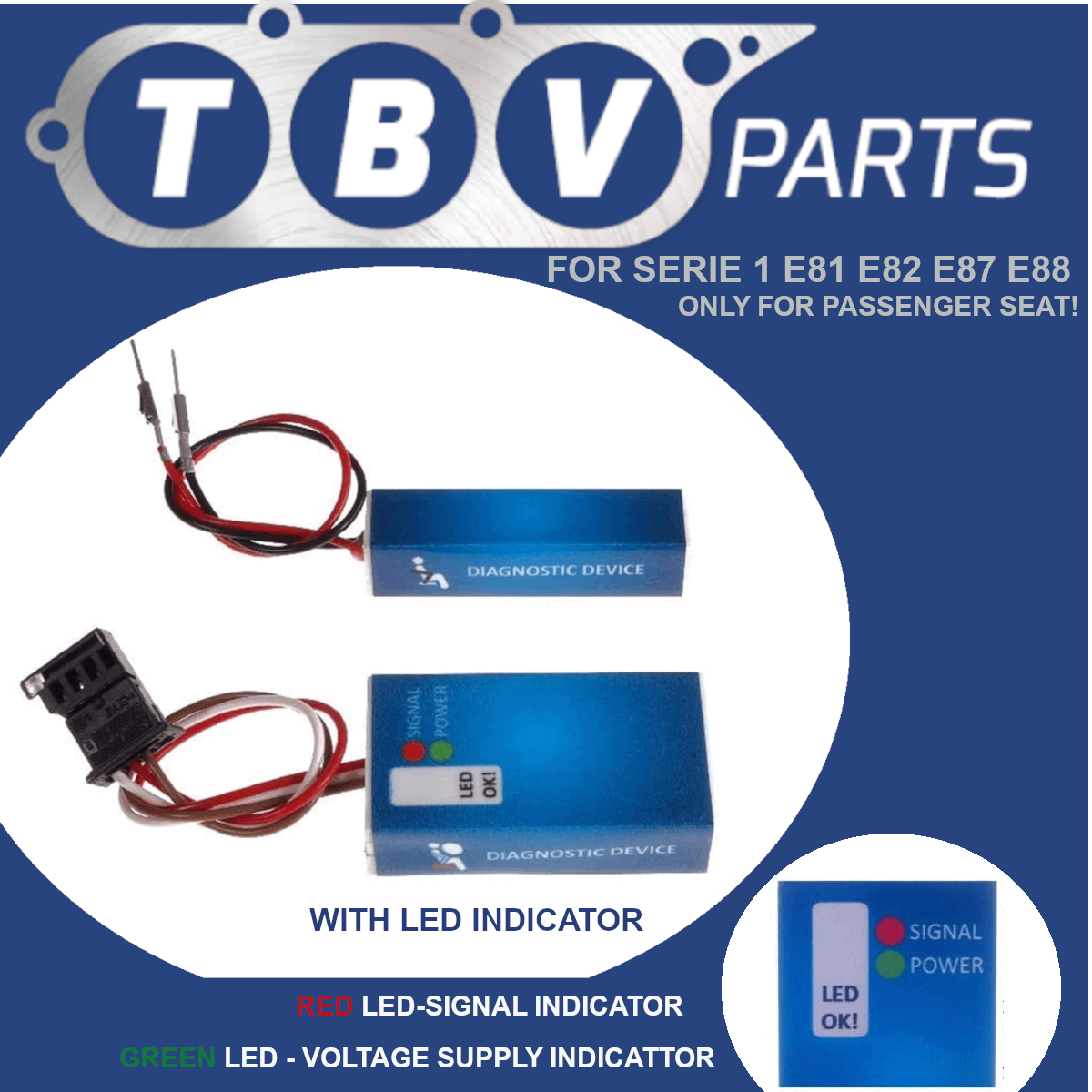 SEAT OCCUPANCY SENSOR EMULATOR SRS / AIRBAG MAT BMW 1 SERIES E81 E82 E87 E88