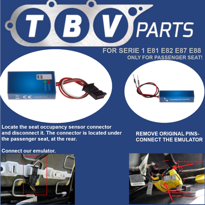 SEAT OCCUPANCY SENSOR EMULATOR SRS / AIRBAG MAT BMW 1 SERIES E81 E82 E87 E88