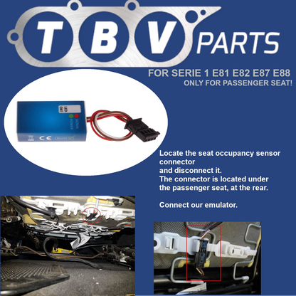 SEAT OCCUPANCY SENSOR EMULATOR SRS / AIRBAG MAT BMW 1 SERIES E81 E82 E87 E88