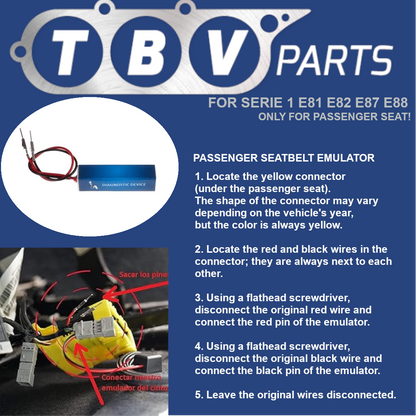 SEAT OCCUPANCY SENSOR EMULATOR SRS / AIRBAG MAT BMW 1 SERIES E81 E82 E87 E88