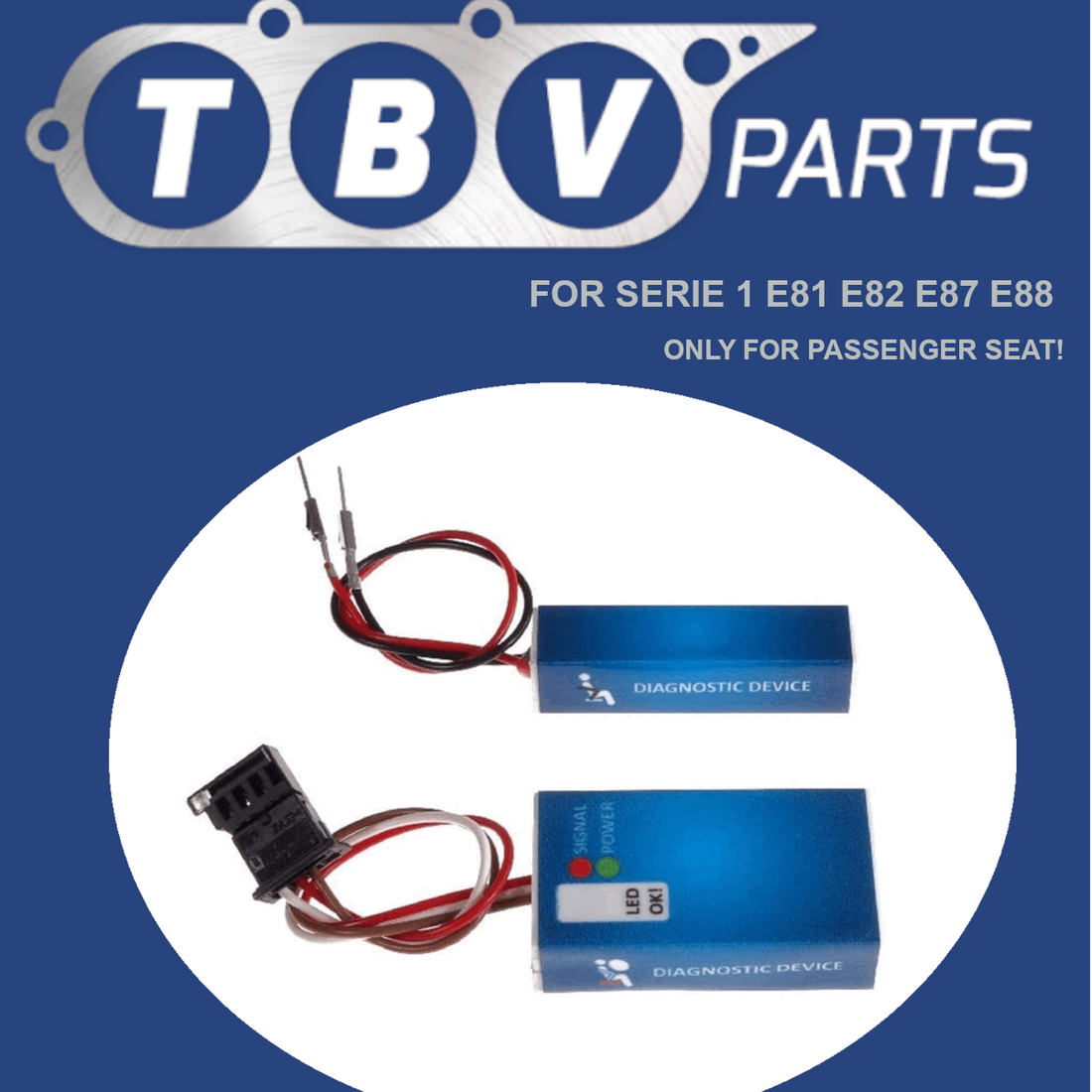EMULADOR DE SENSOR DE OCUPAÇÃO DE ASSENTO SRS / TAPETE DE AIRBAG BMW SÉRIE 1 E81 E82 E87 E88