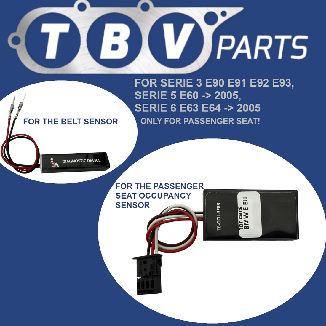 EMULADOR DE SENSOR DE OCUPAÇÃO DE ASSENTO BMW E90 E91 E92 E93 E60 E61 E63 E64