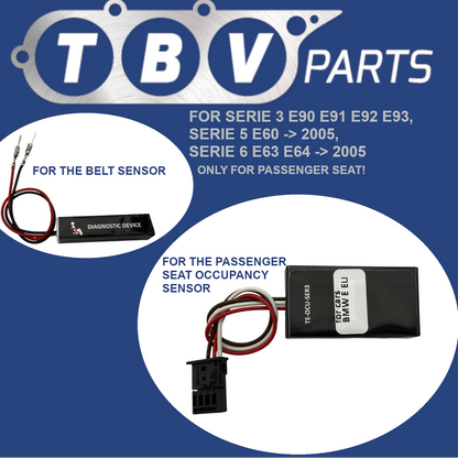 Herramienta auxiliar de diagnóstico – sensor de ocupación asiento pasajero Para E90, E91, E92, E93 Solución Fallo Luz Roja Esterilla para Serie 3, para Serie 5 E60, E61, 6 E63, E64