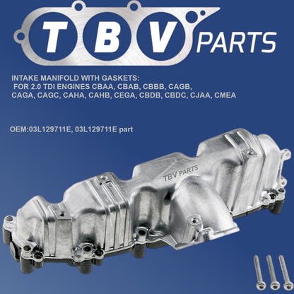 COLETOR DE ADMISSÃO AUDI SKODA SEAT VW 2.0TDI 03L129711E 3L129711E