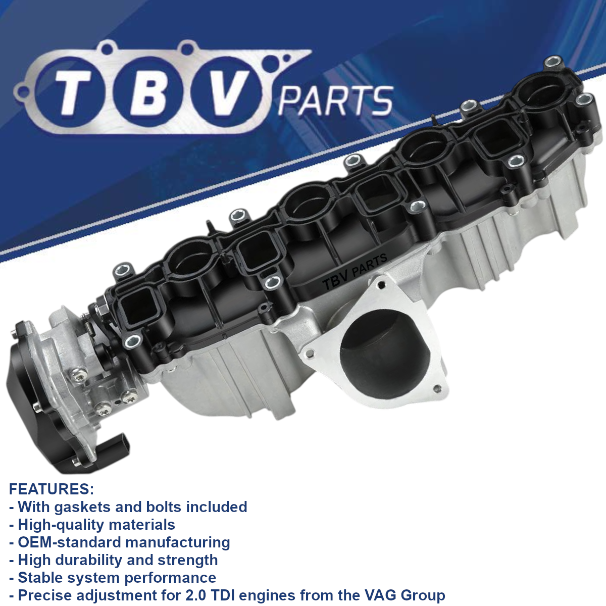 COLECTOR DE ADMISION CON ACTUADOR AUDI SKODA SEAT VW 2.0TDI 03L129711E 3L129711E 03L129086