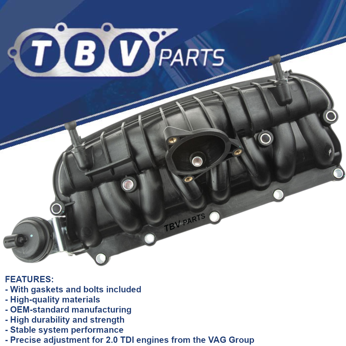 INTAKE MANIFOLD AUDI SKODA VW SEAT 2.0TDI BMN 03G129711AS 03G129711AF 03G129711AS