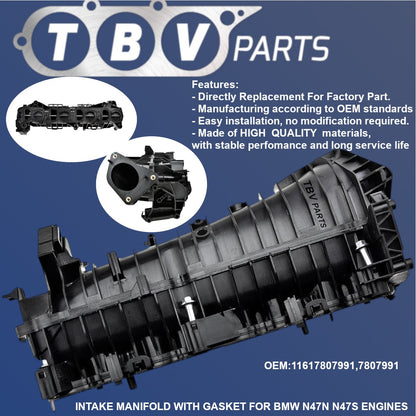 COLECTOR DE ADMISIÓN BMW N47N 2.0 D 11617807991 7807991